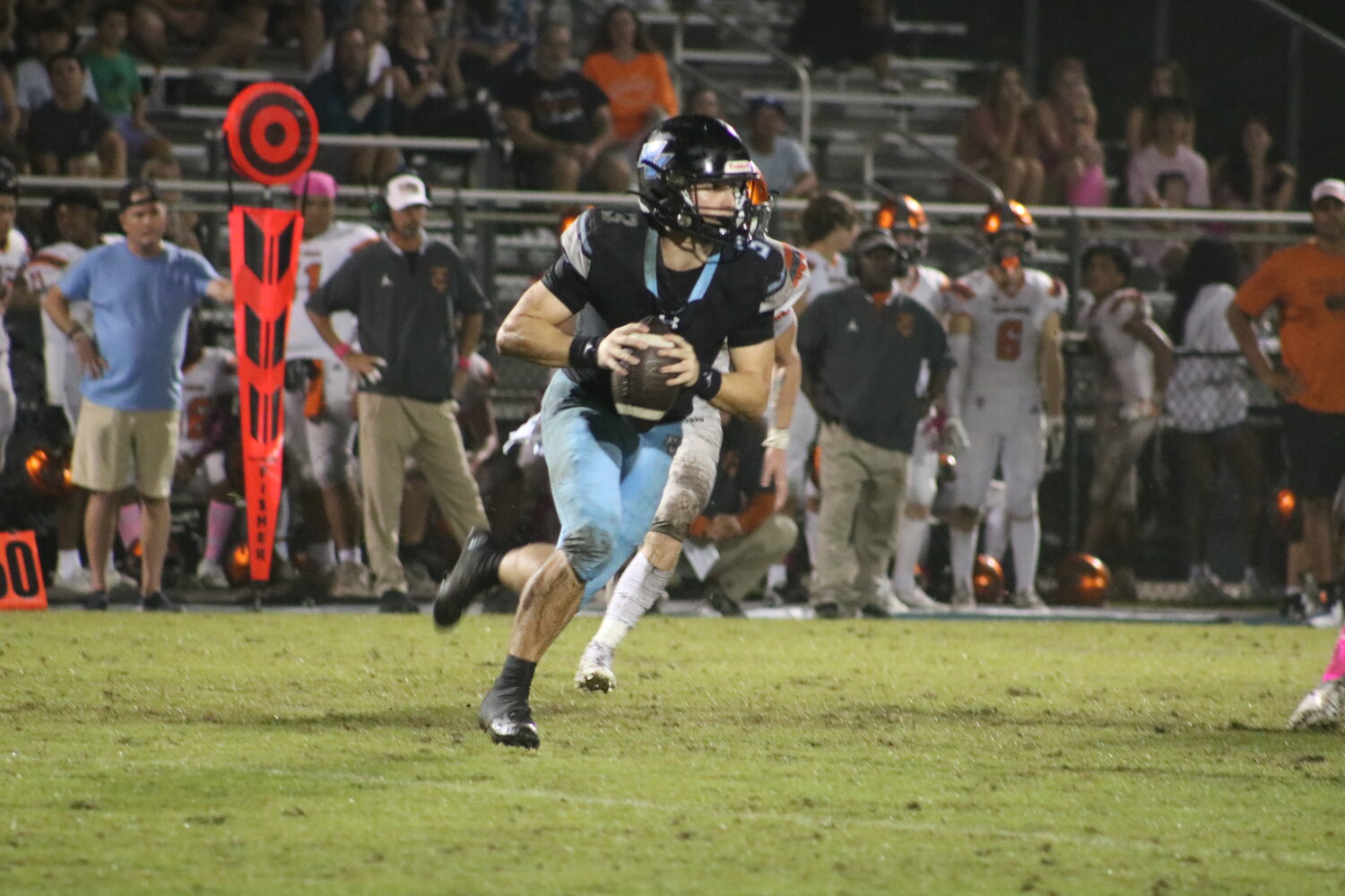 Ponte Vedra quarterback Ben Burk can present issues for a defense with his arm and his legs.